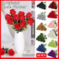 10pcs Artificial Silk Simulation Rose Flowers - Wedding Party Home Decorations - Gold