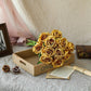 10pcs Artificial Silk Simulation Rose Flowers - Wedding Party Home Decorations - Gold