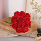 10pcs Artificial Silk Simulation Rose Flowers - Wedding Party Home Decorations - Light-Pink