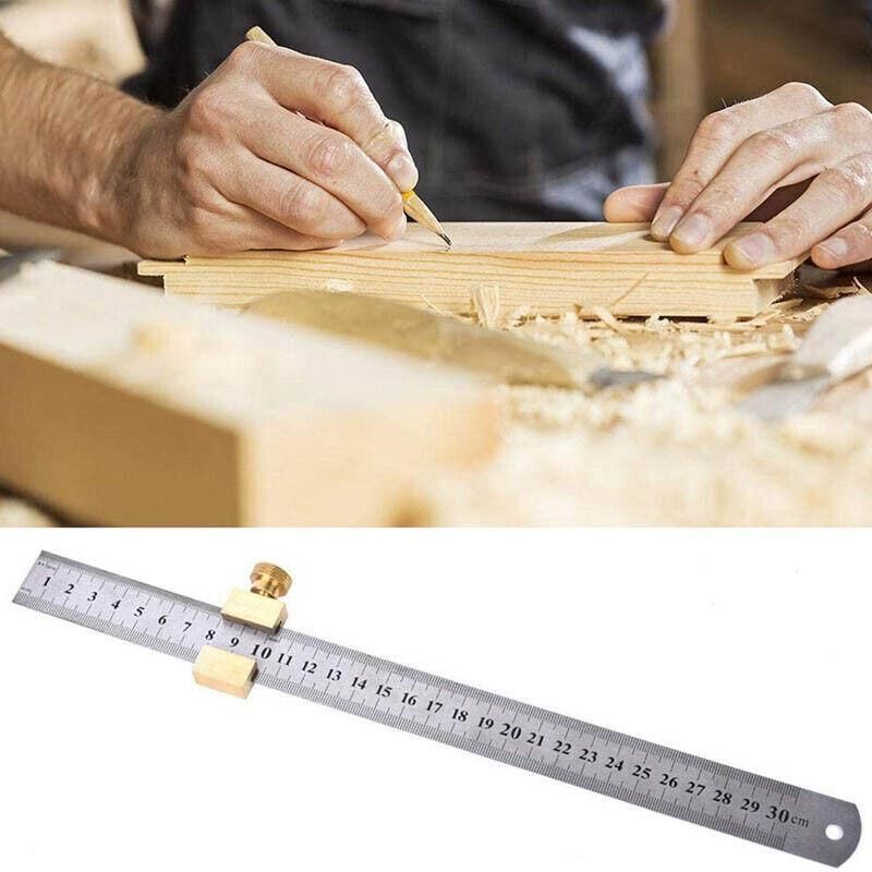 1/2 Pack Double-Sided Stainless Steel Precision Ruler (10cm, 15cm, 20cm) - 15cm *1 PCS