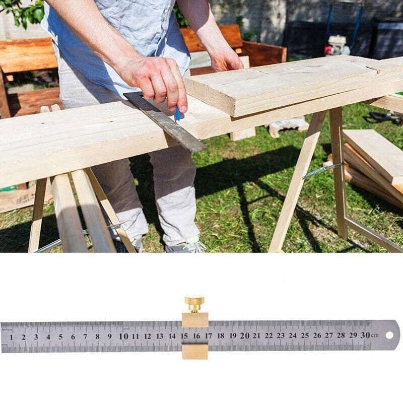 1/2 Pack Double-Sided Stainless Steel Precision Ruler (10cm, 15cm, 20cm) - 20cm *1 PCS