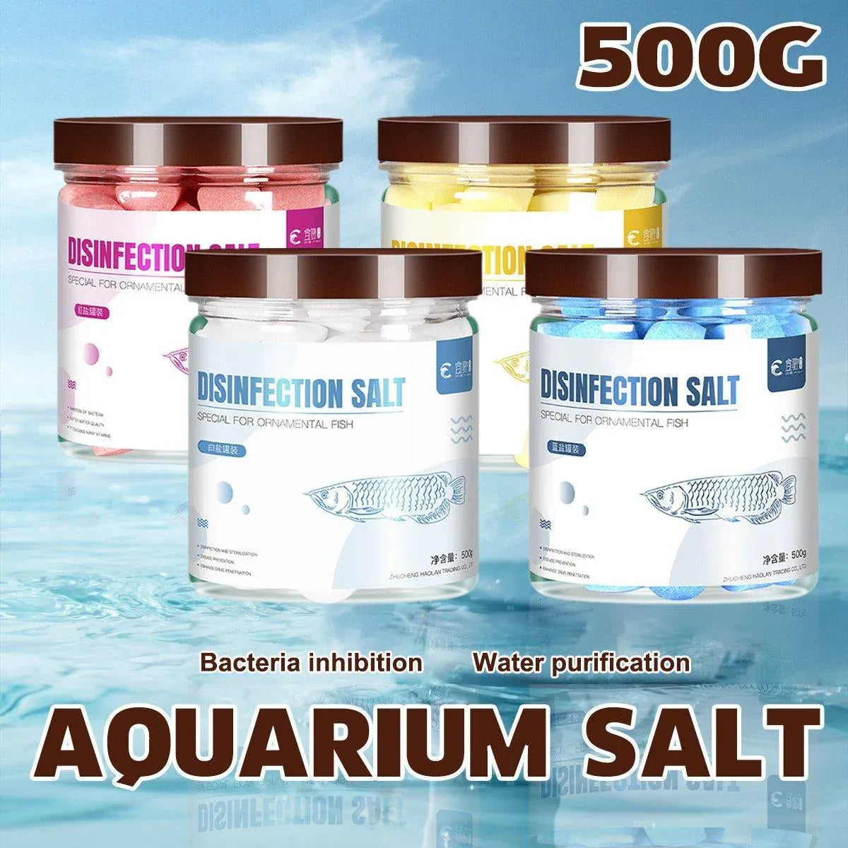 Aquarium Sea Salt Water Treatment Universal Powder For Fish Tank Purification - White