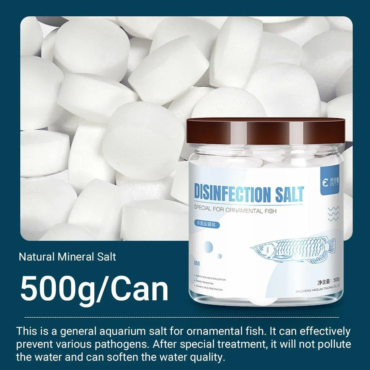 Aquarium Sea Salt Water Treatment Universal Powder For Fish Tank Purification - White