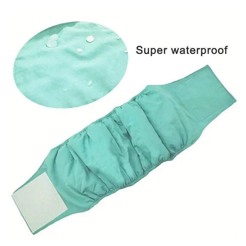 M Male Dog Puppy Nappy Diaper Belly Wrap Band Sanitary Pants Underpants - Grey