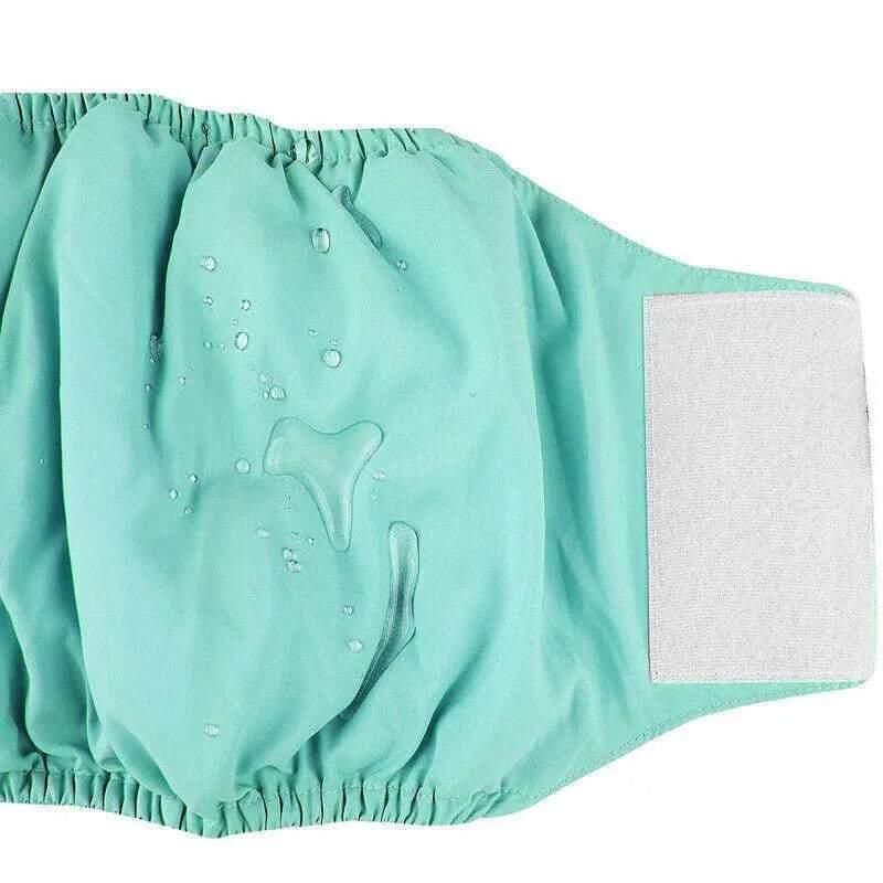M Male Dog Puppy Nappy Diaper Belly Wrap Band Sanitary Pants Underpants - Grey