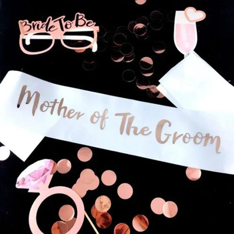 Bridal Party Sash Rose Gold Bride Bridesmaid Maid Honour Mother Hens Night Wear - Bride To Be