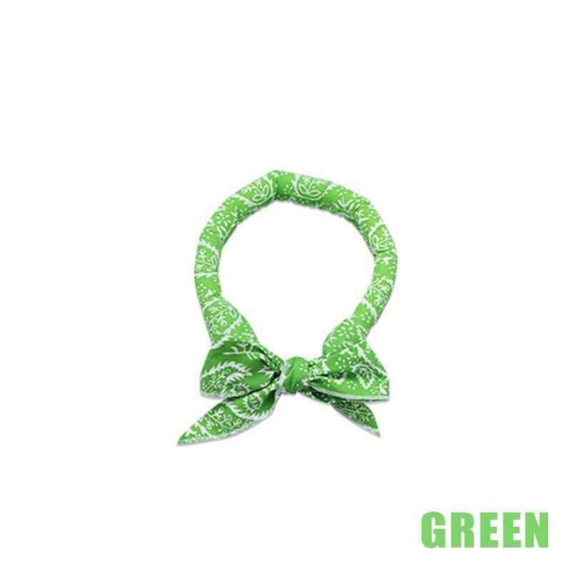 Bandana Headband Cooler Scarf Neck Ice Scarf Wrap Deluxe Outdoor Sport Cooling - Green