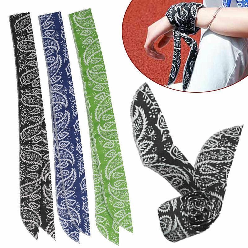 Bandana Headband Cooler Scarf Neck Ice Scarf Wrap Deluxe Outdoor Sport Cooling - Green