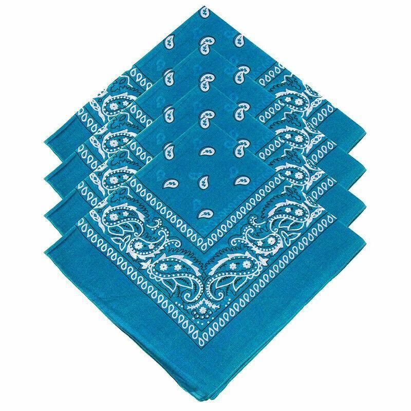Paisley Bandana Scarf Head Wrap Face Neck Cover Summer Outdoor Fishing Headwear - White
