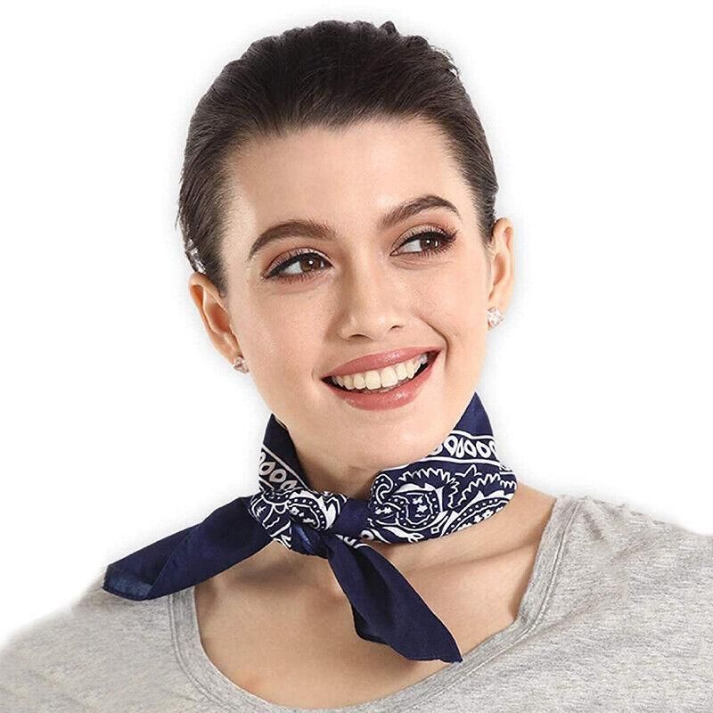 Paisley Bandana Scarf Head Wrap Face Neck Cover Summer Outdoor Fishing Headwear - White