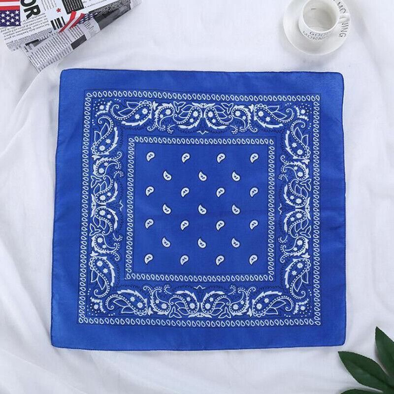 Paisley Bandana Scarf Head Wrap Face Neck Cover Summer Outdoor Fishing Headwear - White