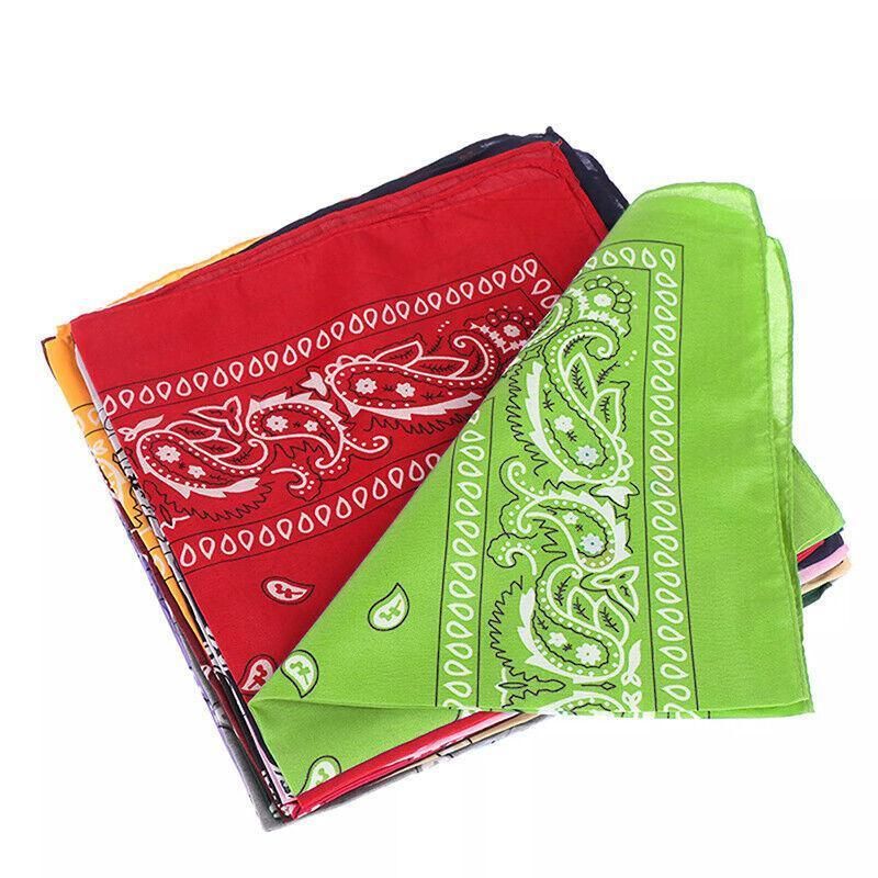 Paisley Bandana Scarf Head Wrap Face Neck Cover Summer Outdoor Fishing Headwear - White