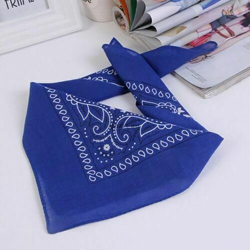Paisley Bandana Scarf Head Wrap Face Neck Cover Summer Outdoor Fishing Headwear - White