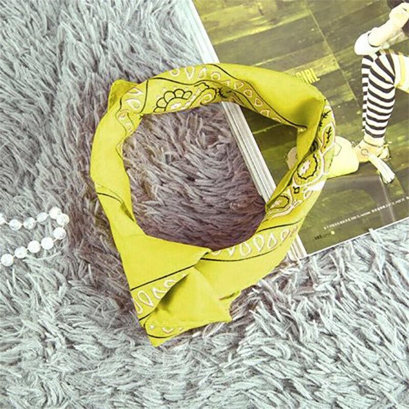 Paisley Bandana Scarf Head Wrap Face Neck Cover Summer Outdoor Fishing Headwear - White