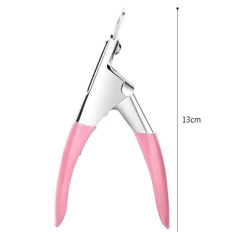 Acrylic Nail Tip Cutter False Nail Clipper U Shape Manicure Art Trimmer Tool - Purple