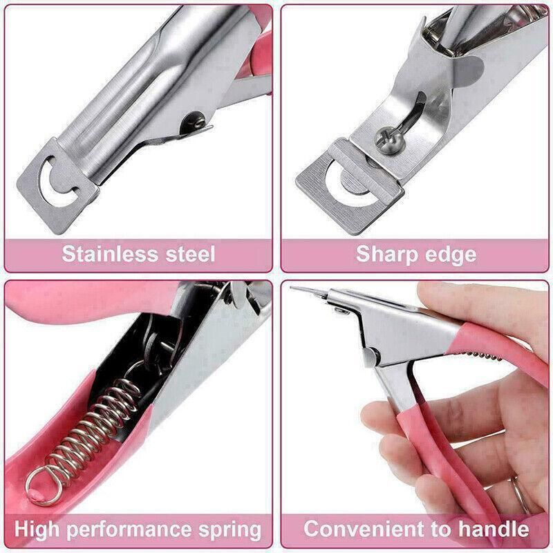Acrylic Nail Tip Cutter False Nail Clipper U Shape Manicure Art Trimmer Tool - Purple