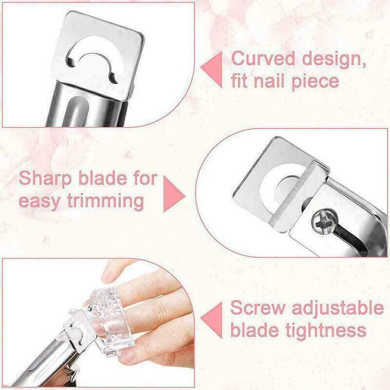 Acrylic Nail Tip Cutter False Nail Clipper U Shape Manicure Art Trimmer Tool - Purple