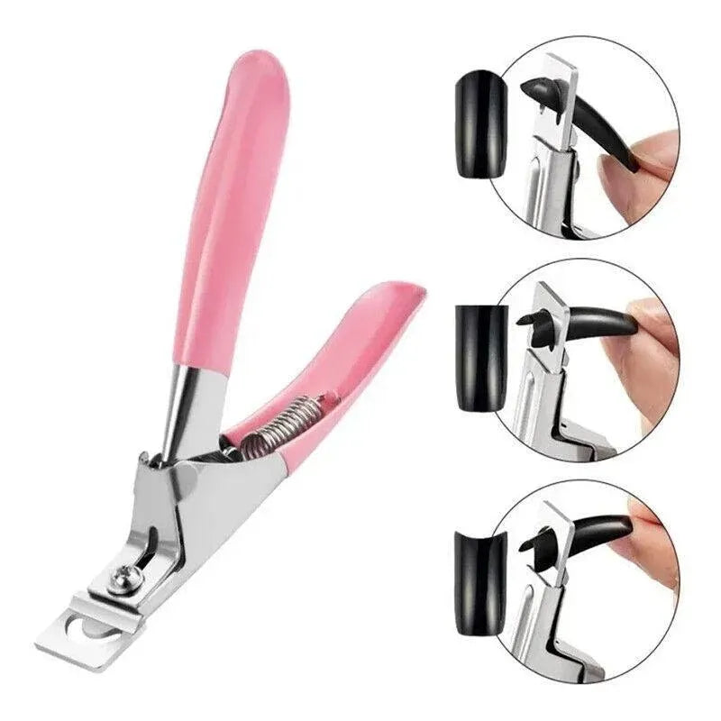 Acrylic Nail Tip Cutter False Nail Clipper U Shape Manicure Art Trimmer Tool - Purple
