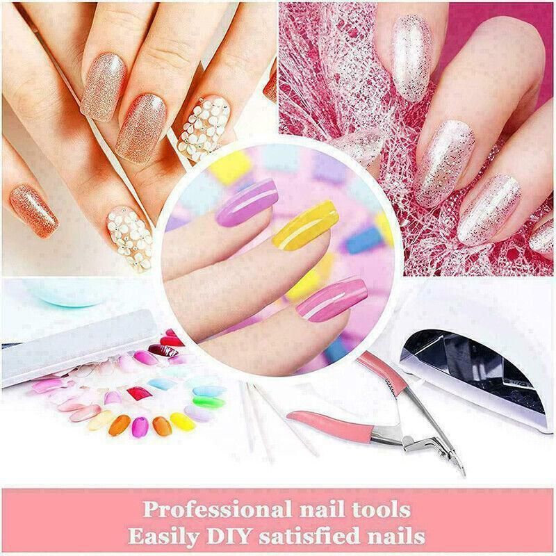 Acrylic Nail Tip Cutter False Nail Clipper U Shape Manicure Art Trimmer Tool - Pink