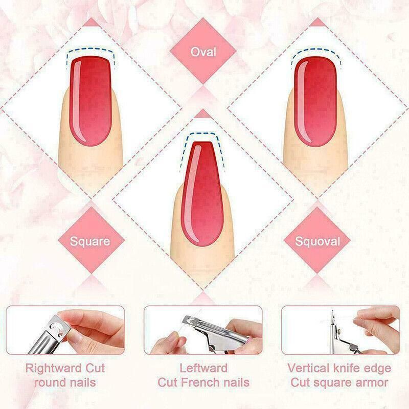 Acrylic Nail Tip Cutter False Nail Clipper U Shape Manicure Art Trimmer Tool - Pink