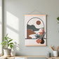 Scroll Painting with Solid Wood Hanger Traditional Chinese Style For Home Decor