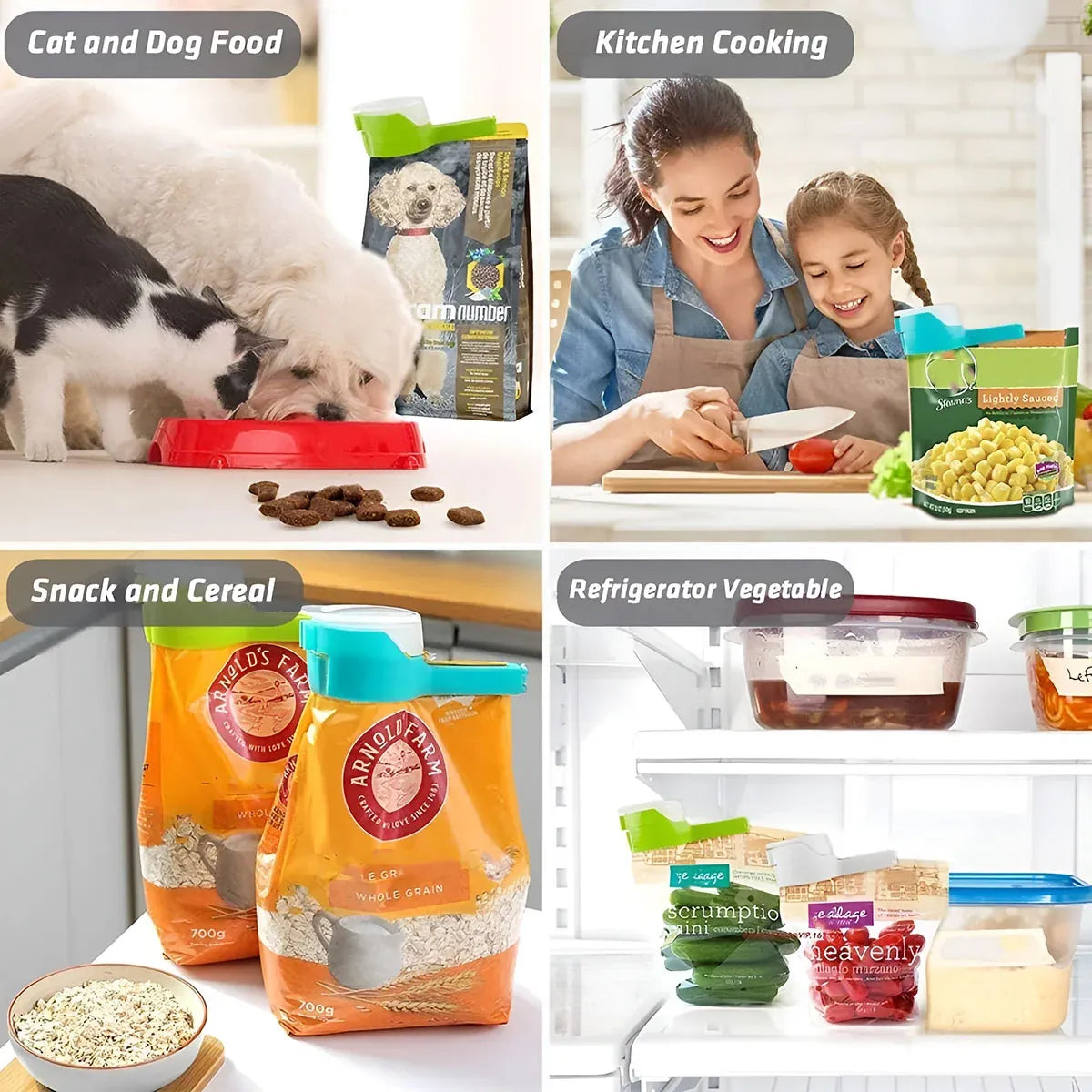 4 PCS Food Freshness Sealing Clip Moisture Proof Airtight for Food Storage