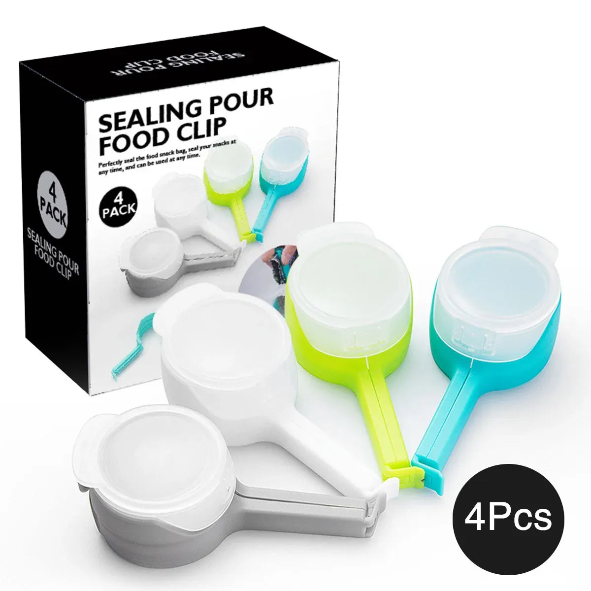 4 PCS Food Freshness Sealing Clip Moisture Proof Airtight for Food Storage