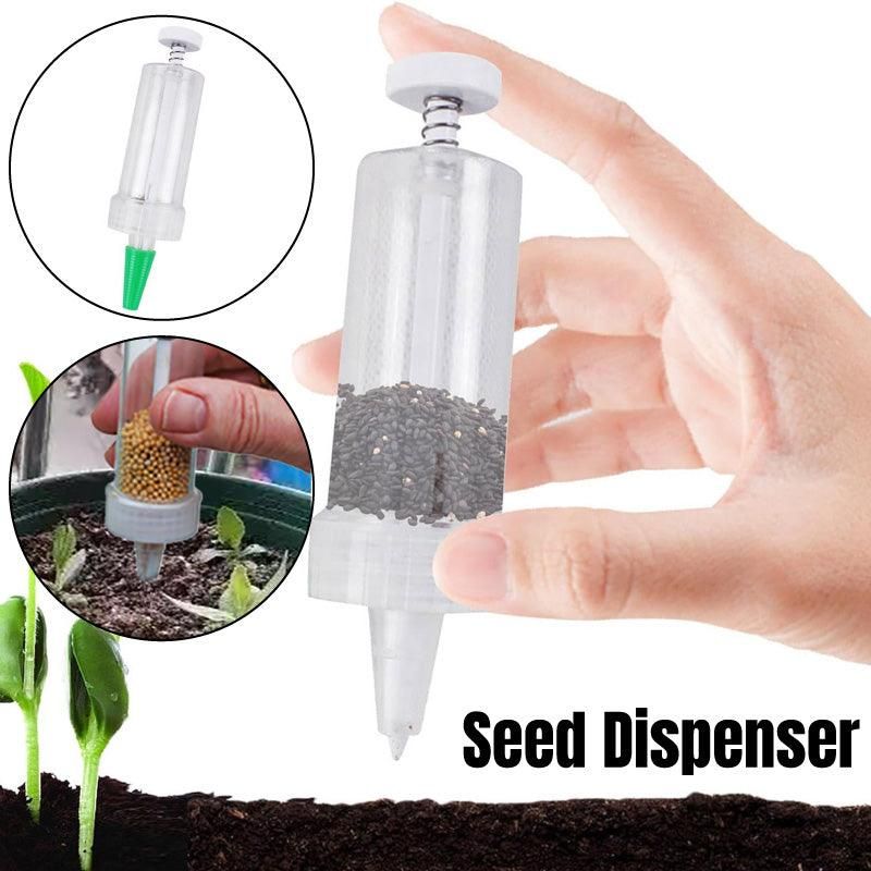Mini Seed Planter Manual Syringe Plastic Planting Tool Garden Handheld Planter