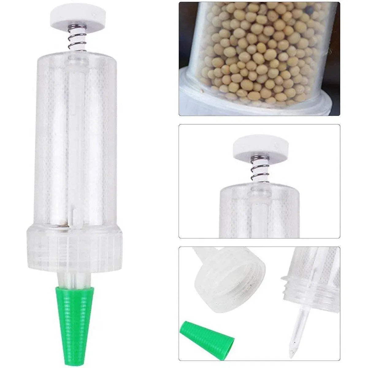 Mini Seed Planter Manual Syringe Plastic Planting Tool Garden Handheld Planter
