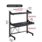 2/3Tier Microwave Oven Stand Rack Shelf Condiment Kitchen Holder Cabinet Storage - Grey 3-Layer