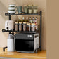 2/3Tier Microwave Oven Stand Rack Shelf Condiment Kitchen Holder Cabinet Storage - Grey 3-Layer