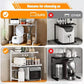 2/3Tier Microwave Oven Stand Rack Shelf Condiment Kitchen Holder Cabinet Storage - Grey 3-Layer