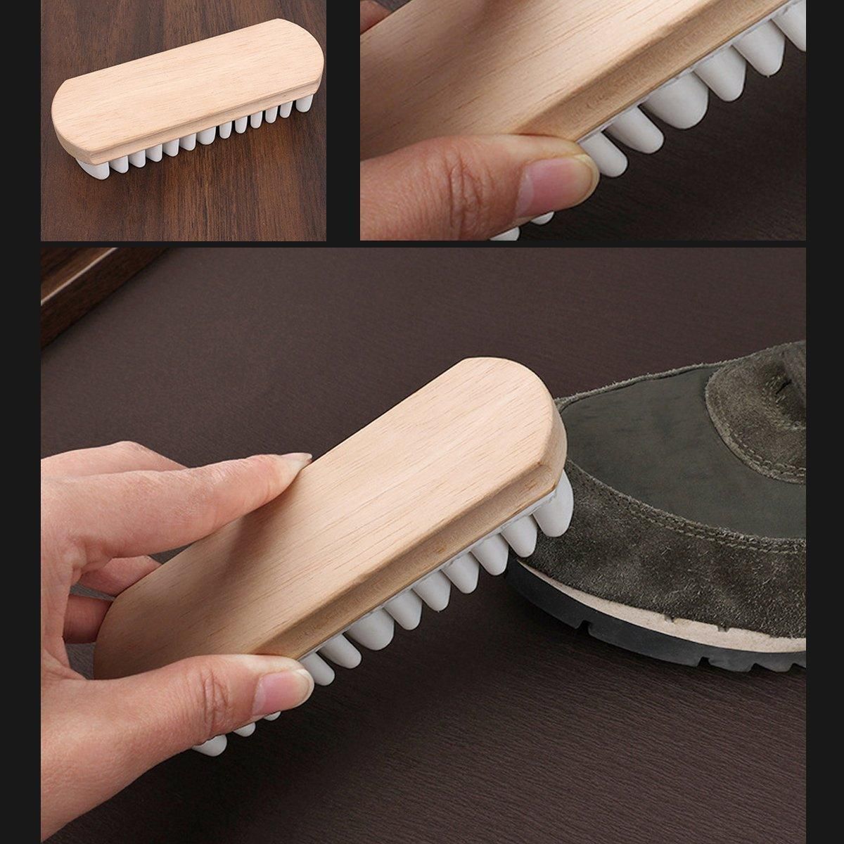 Suede Shoe Brush Rubber Eraser Cleaner for Soft Wool and Suede Shoes Fur Brush