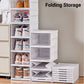 Easy Assemble Shoe Box Foldable Rack 3/6 Layers Storage Transparent Drawers - 3-Tier
