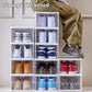 Easy Assemble Shoe Box Foldable Rack 3/6 Layers Storage Transparent Drawers - 3-Tier