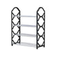 Four Layer Shoe Rack Storage Organizer Multi Tier Shoe Shelf for Entryway Closet - Black