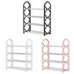 Four Layer Shoe Rack Storage Organizer Multi Tier Shoe Shelf for Entryway Closet - Black