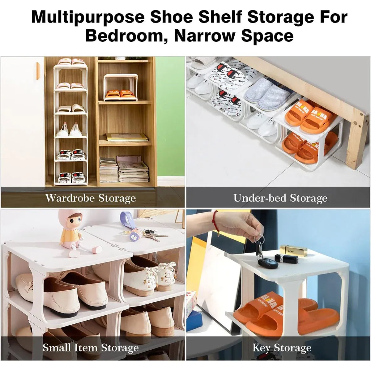 4/5Tier Shoe Rack Organizer Shelf Space Saving Storage Stand For Entryway Home - 5-Tier