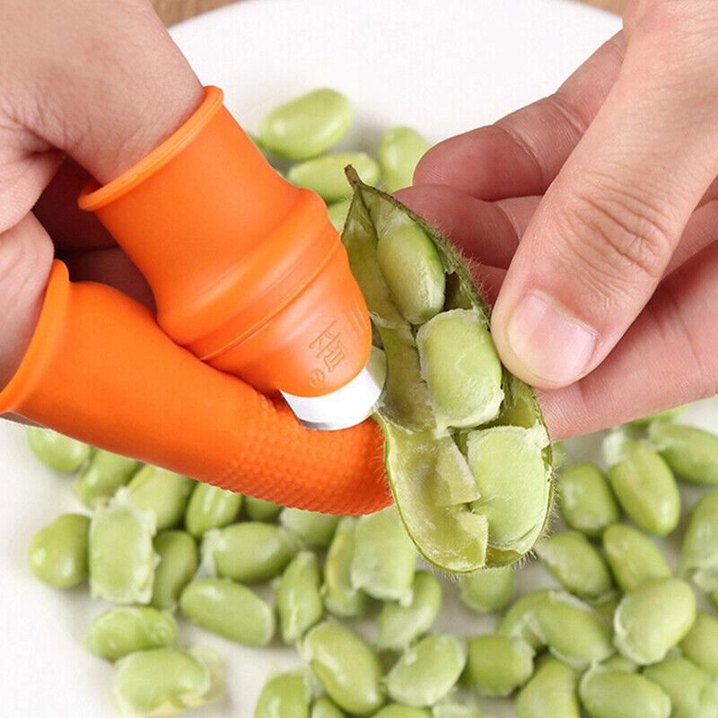 Garden Silicone Thumb Knife Finger Cutter Vegetable Harvesting Tool Picking Aid - S
