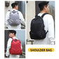Mens Backpack Large Capacity Waterproof Schoolbag Laptop Work Travel Bag - Black