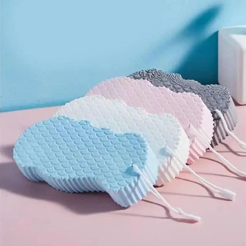 Exfoliating Shower Body Sponge Ultra Soft Bath Scrubber for Gentle Daily Use - Pink