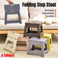 Portable Adjustable Folding Plastic Stool Retractable Outdoor Fishing Chair - Yellow