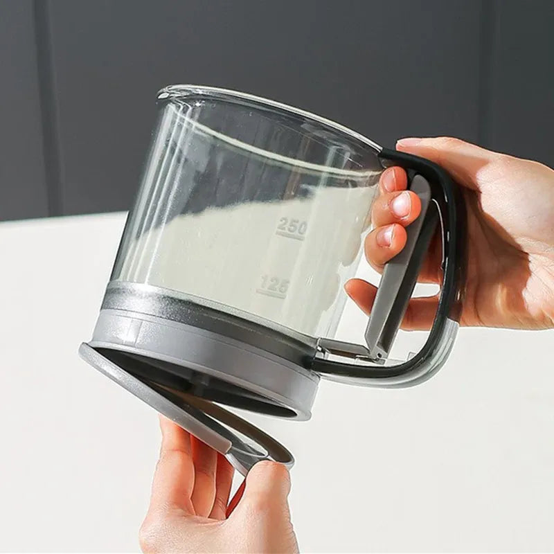 Semi Automatic Handheld Flour Sieve Fine Mesh Food Grade Baking Sifter