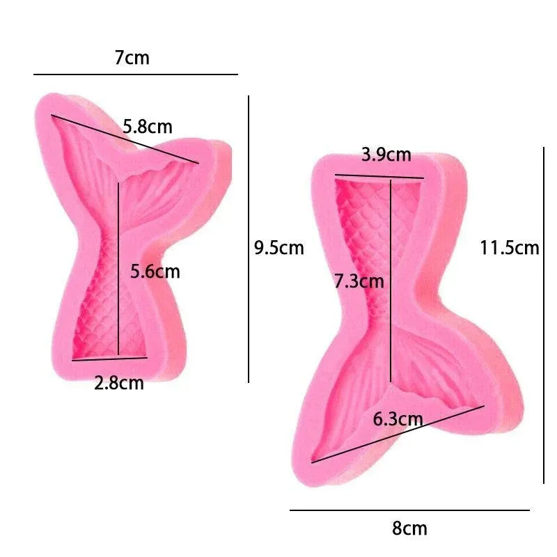 Mermaid Tail Sea Shell Silicone Cake Fondant Sugarcraft Mould Chocolate Mold - Mermaid Tail Large