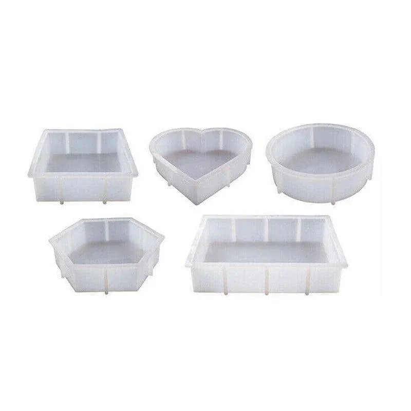 New Large Crystal Epoxy Resin Mould Geometry Cube Specimen Love Heart Round Mould - Rectangle