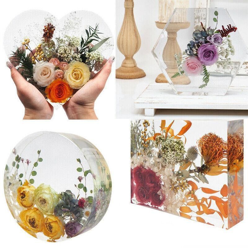New Large Crystal Epoxy Resin Mould Geometry Cube Specimen Love Heart Round Mould - Rectangle