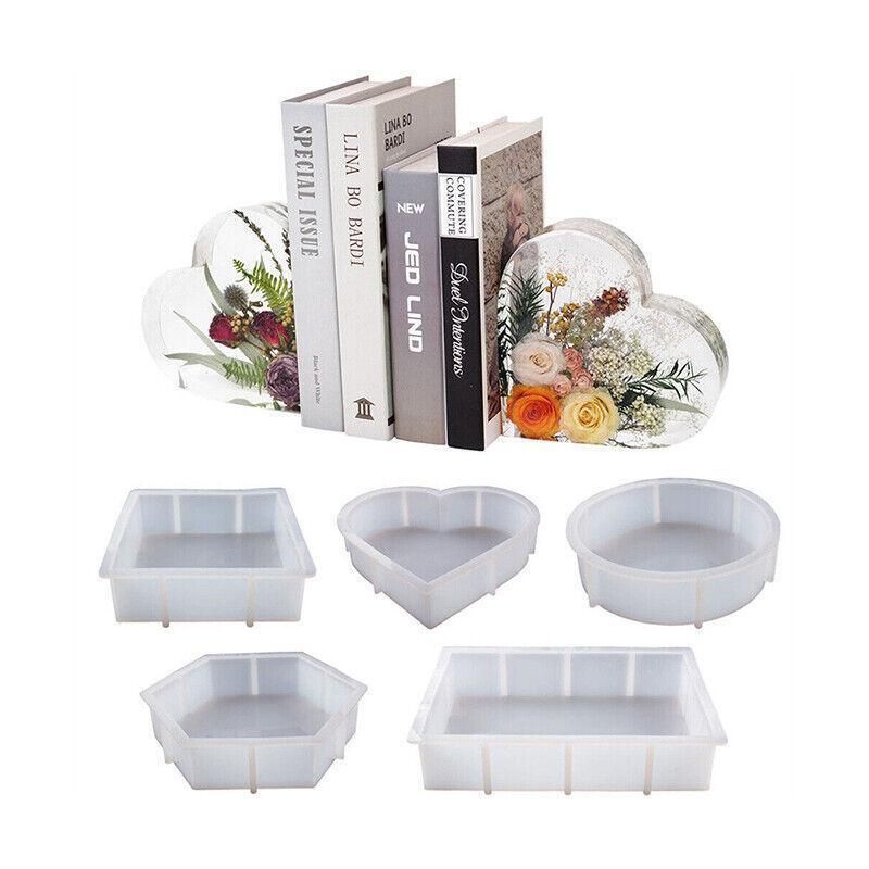 New Large Crystal Epoxy Resin Mould Geometry Cube Specimen Love Heart Round Mould - Rectangle