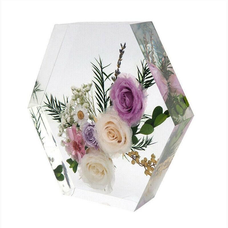 New Large Crystal Epoxy Resin Mould Geometry Cube Specimen Love Heart Round Mould - Rectangle