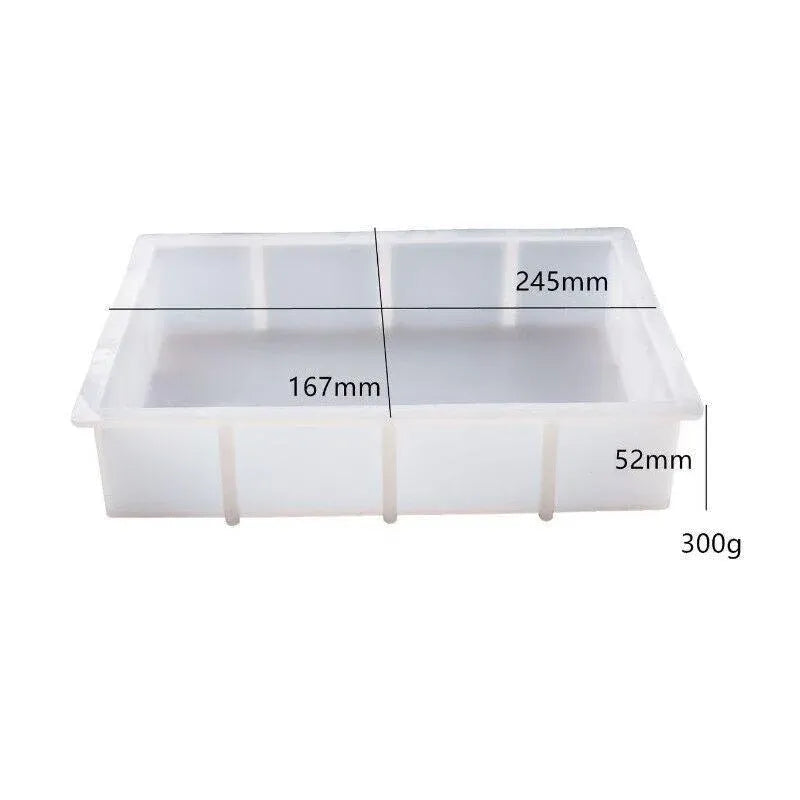 New Large Crystal Epoxy Resin Mould Geometry Cube Specimen Love Heart Round Mould - Rectangle