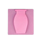 1PC Stick-On Silicone Vase Wall Sticker Reusable Window Flower Decal Pot Decor - Pink
